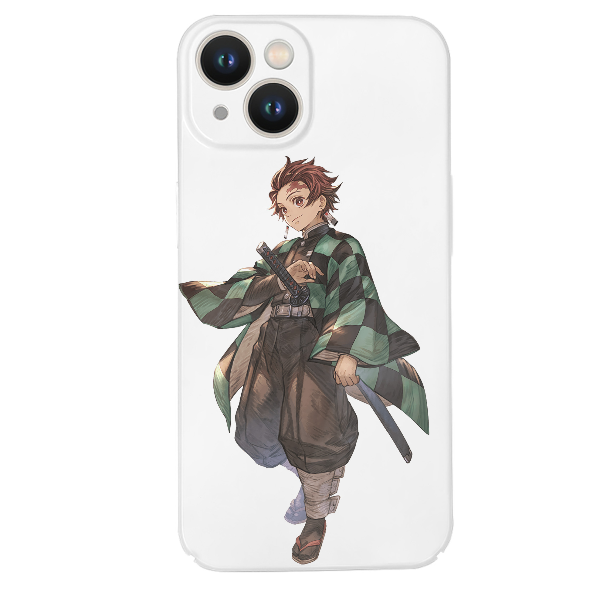（画像用） 鬼滅の刃 竈門 炭治郎／かまど たんじろう Kamado Tanjirou 【iPhone 14シリーズ対応】ハードケース